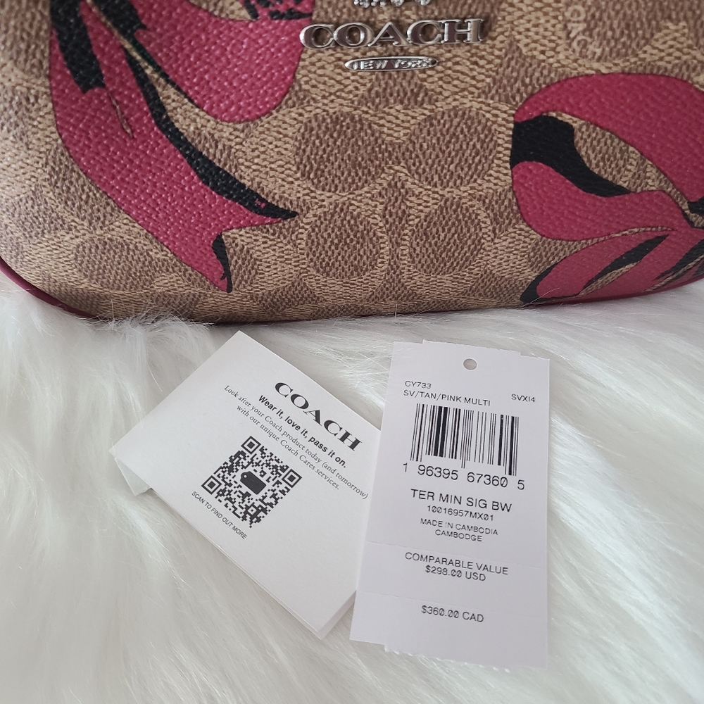 Coach Pink and Brown Teri mini bag - Picture 12 of 13